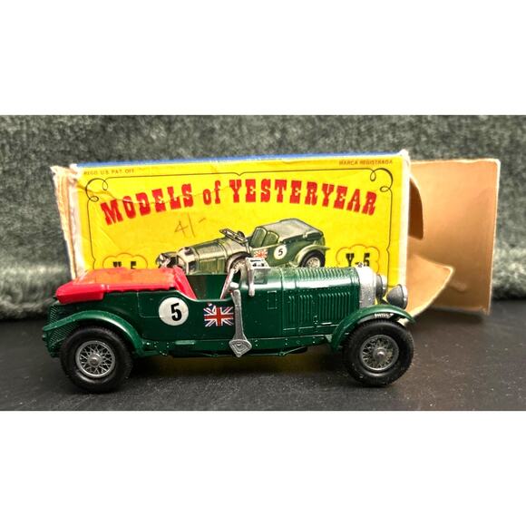 HTF RARE 1929 New Model Y-5 4.5 Liter Blower Bentley Matchbox Car In Box - Picture 1 of 14